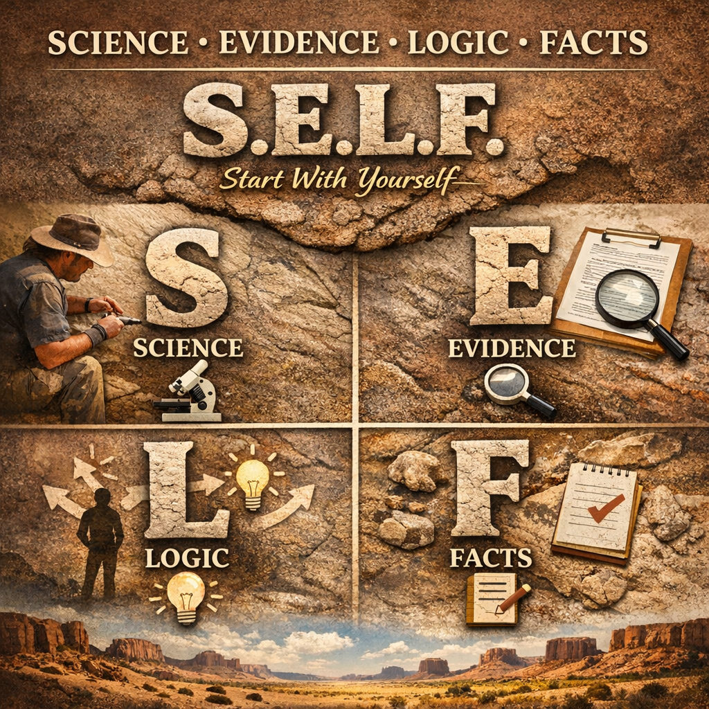 Science Evidence Logic Facts educational graphic
